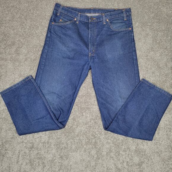 Vintage Levis 505 Made In Canada Orange Tab Jeans Tagged 38x30 True 38x31.5